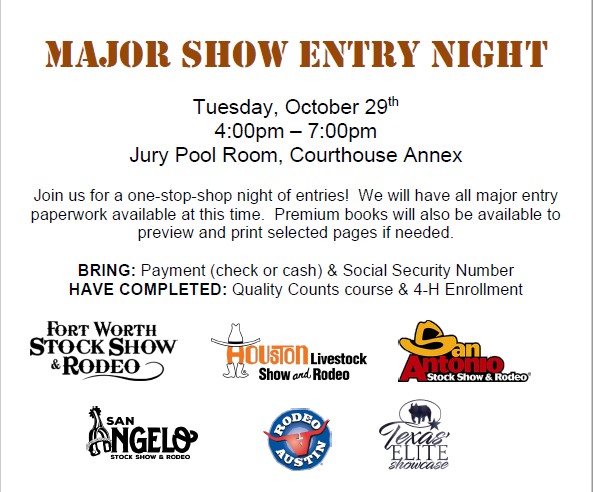 Major Show Entry Night Flyer